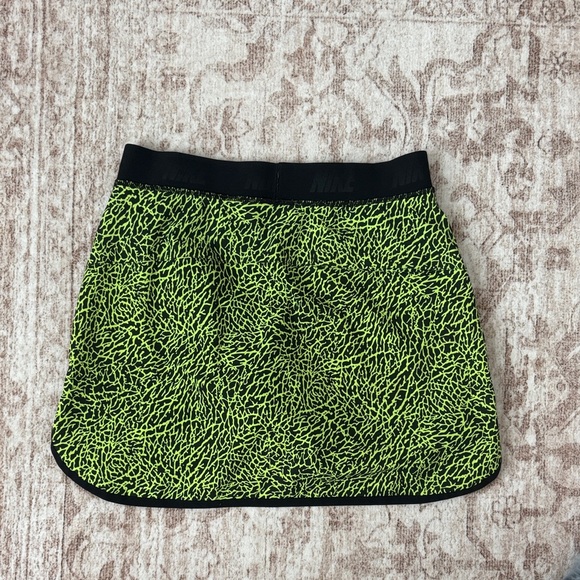 Nike Women's Neon Green and Black Athletic Shorts - Picture 2 of 6